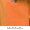 ANSI Class 2 Break-Away Hi-Vis Safety Vest, Orange - Inside Pocket